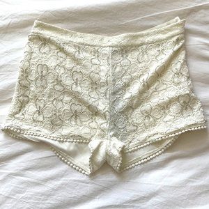 Lace Ivory Shorts
